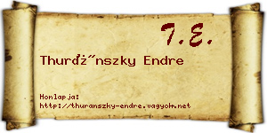 Thuránszky Endre névjegykártya