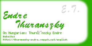 endre thuranszky business card